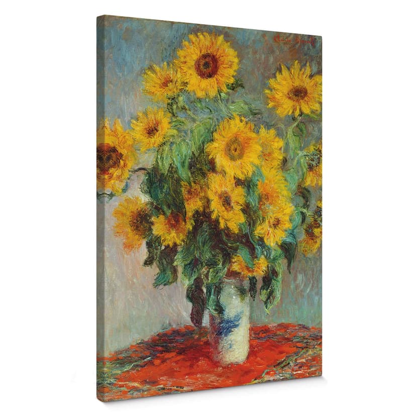 Canvastavla Monet - Solrosor