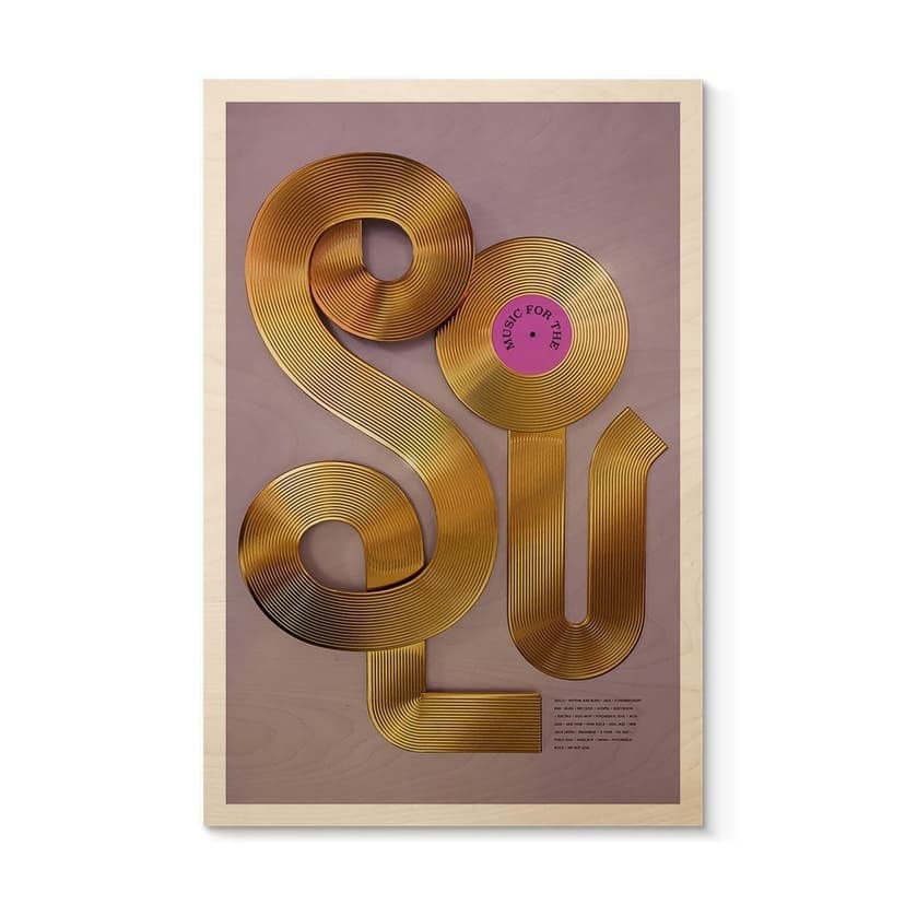 Träposter Soul möter vinyl - Musik för själen - Harrison