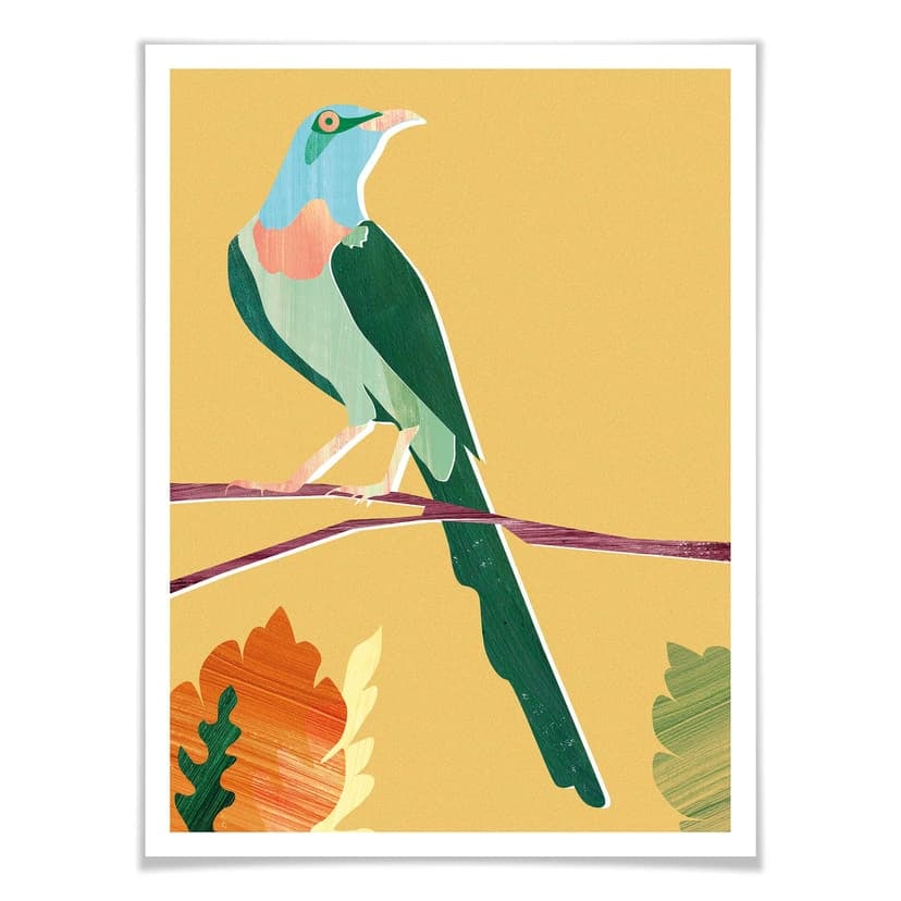 Poster Goed Blauw - Tropisk fågel