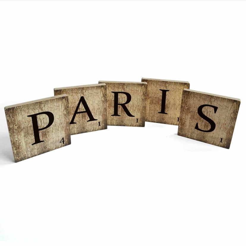 Bokstäver av trä Paris - Vintage