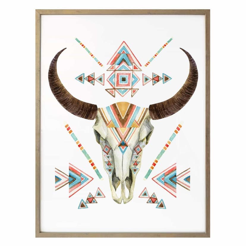 Bohemian Skull Poster