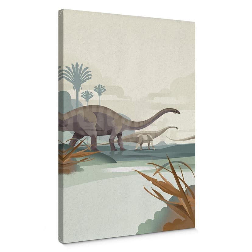 Brun Canvastavla - Diplodocus
