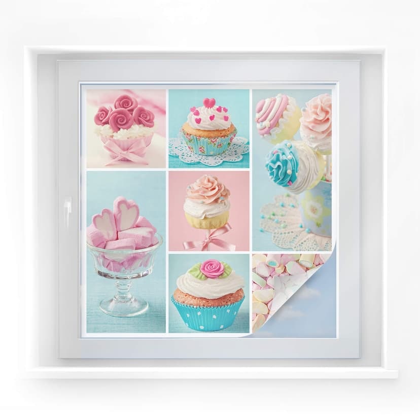 Cupcake-collage sekretessfilm - fyrkantig