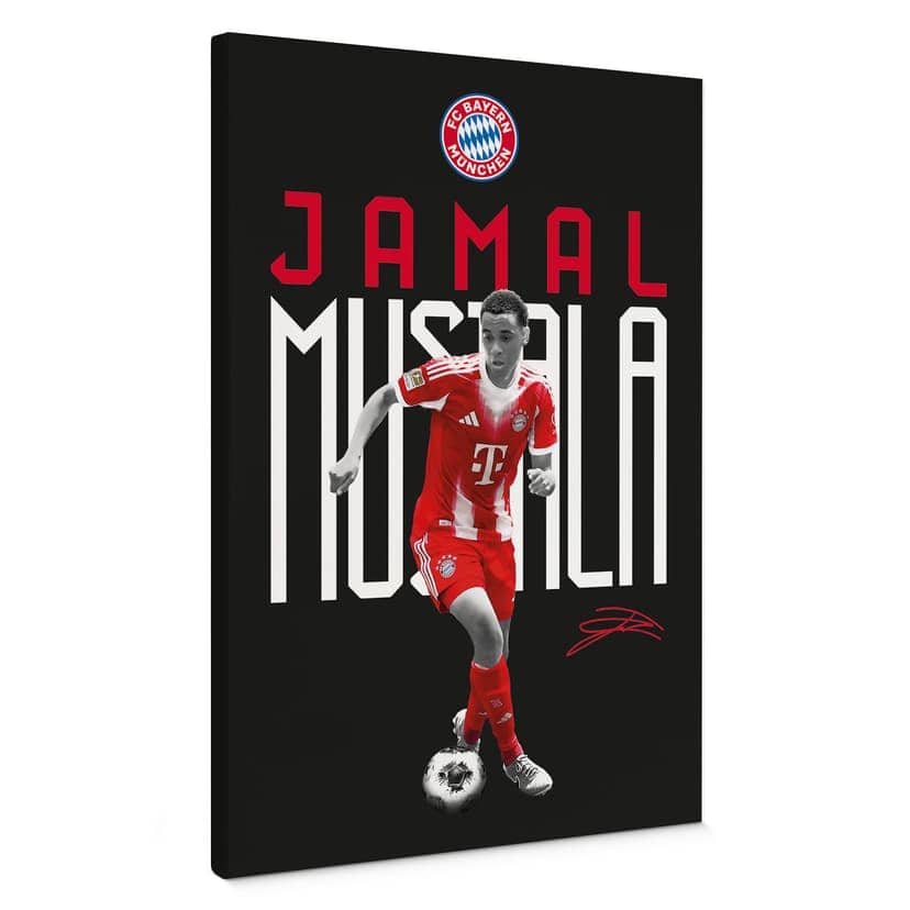 Canvastavla FC Bayern-spelaren Jamal Musiala 2025/26