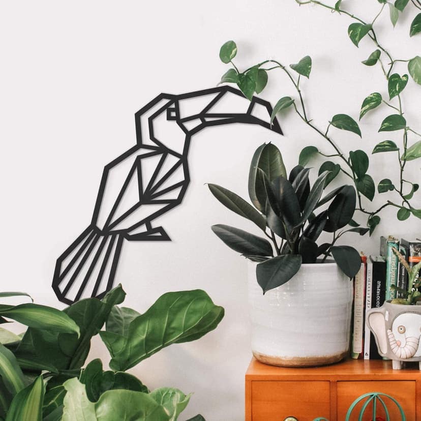 MDF3 - Origami toucan Väggdekorationer i trä