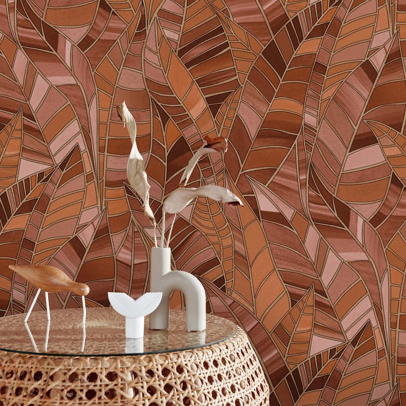 Non-woven tapet SERENADE Elle Decoration 4, terrakotta