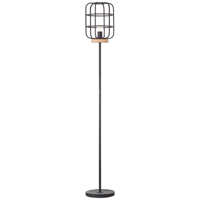 Stehleuchte Inga 9 Braun, 52W, 163 x 25 cm, Holz Stehlampe