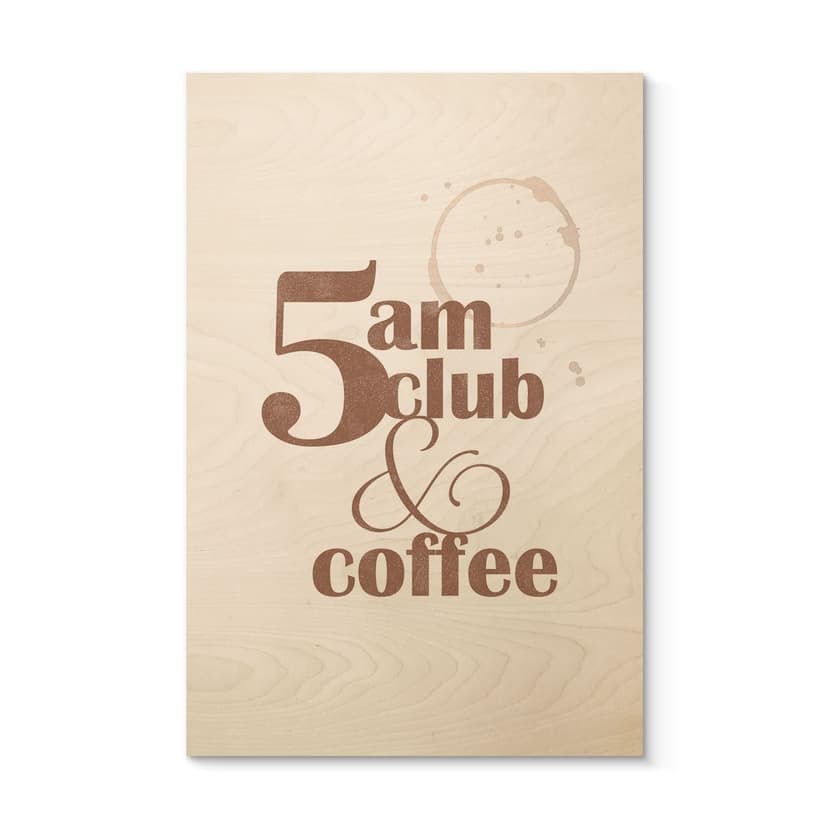 Trätavla 5 på Club & Coffee