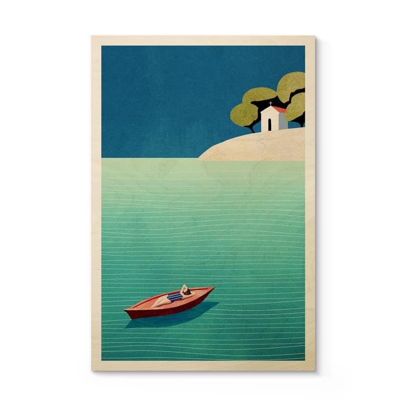 Träposter Siesta på sommaren - Rivers