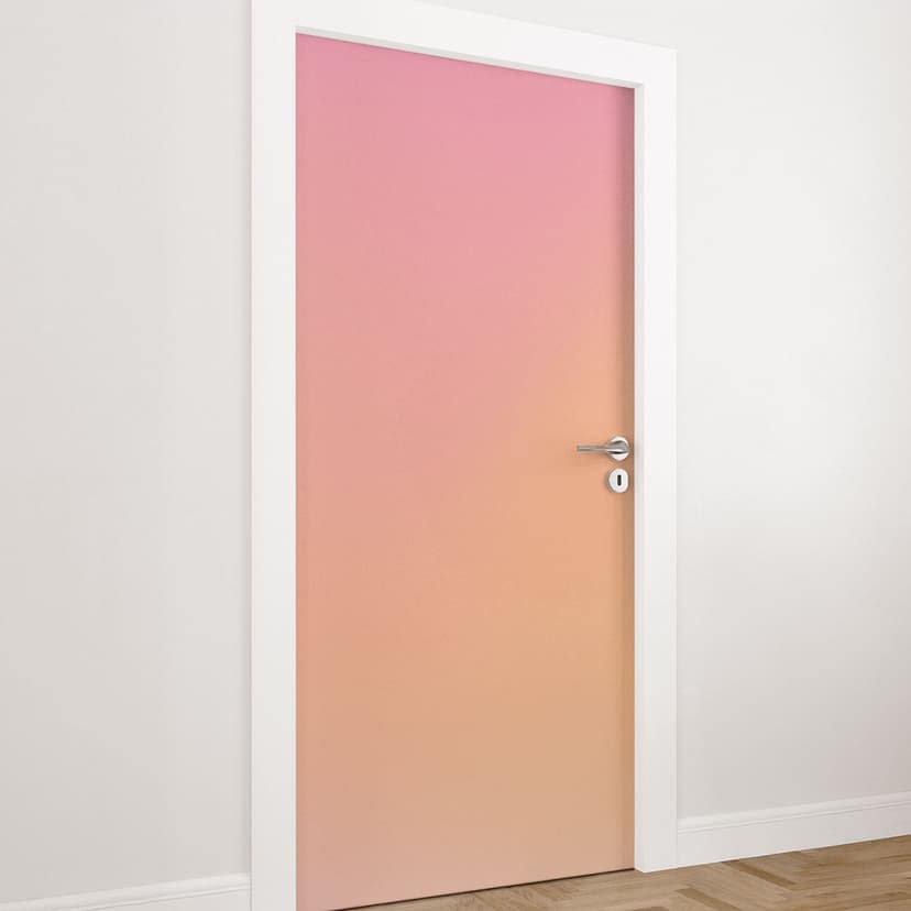 Ombre hallonglass dörrfilm - självhäftande dörrdekoration