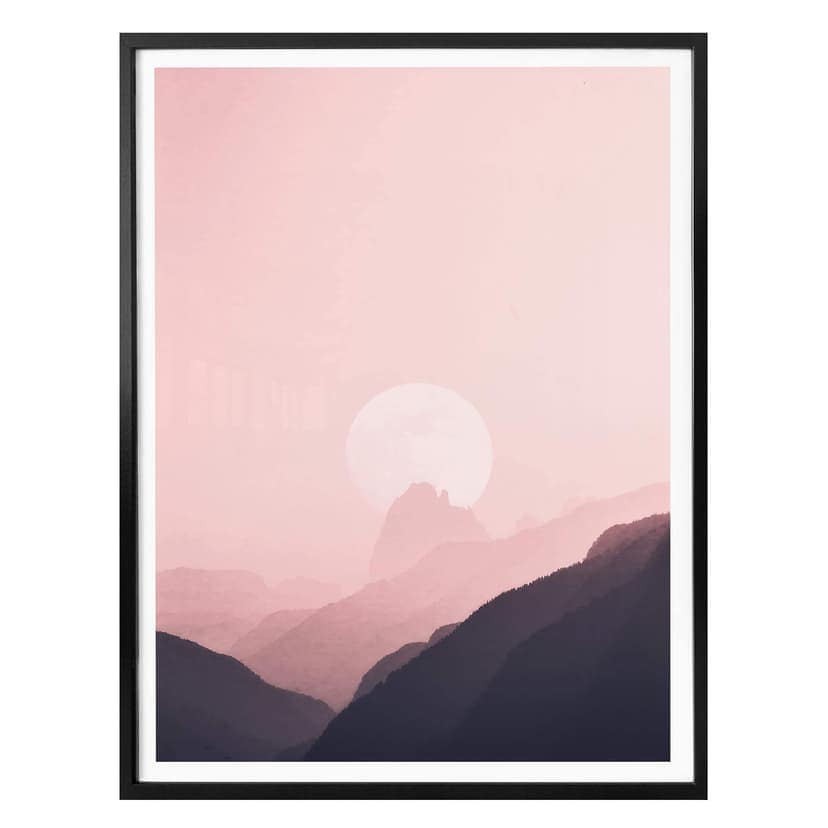 Poster Rosa soluppgång