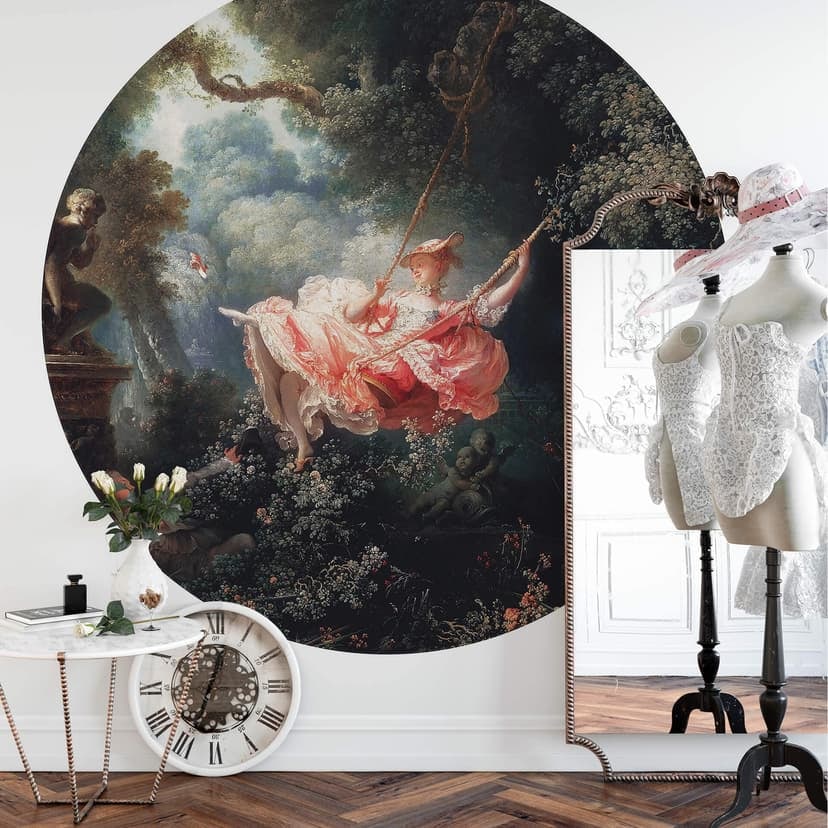 Fragonard - Gungan - Fototapet, rund - non-woven tapet/självhäftande non-woven tapet
