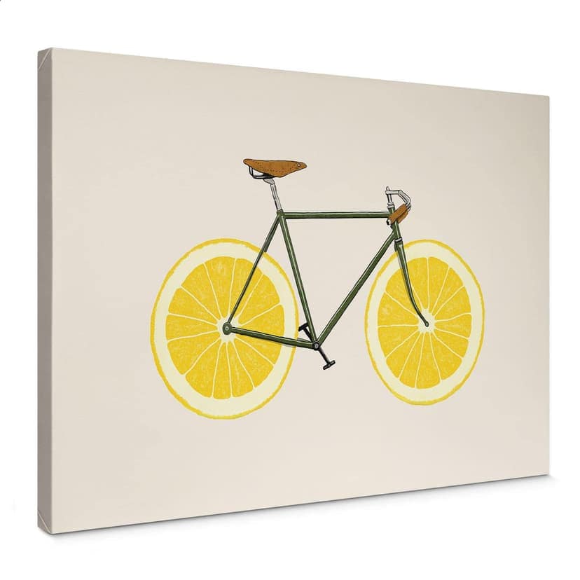 Canvastavla cykel med citron - Bodart