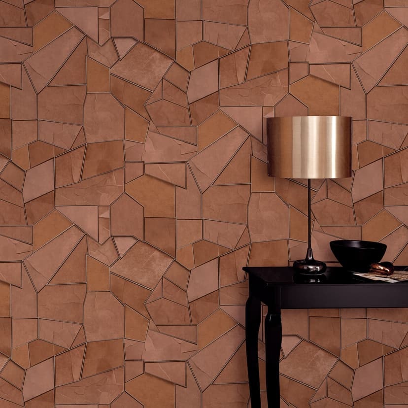 Non-woven tapet MOSAIQUE Elle Decoration 4, terrakotta