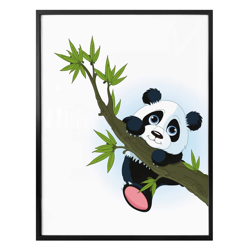 Poster för klättrande panda