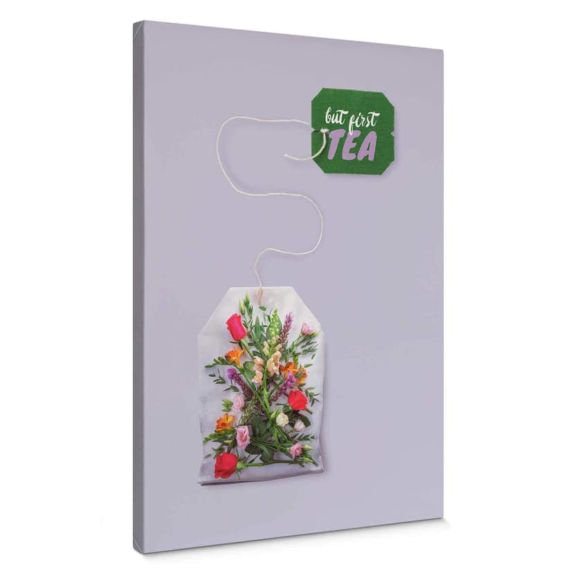 Canvastavla Lös - Blomma Te