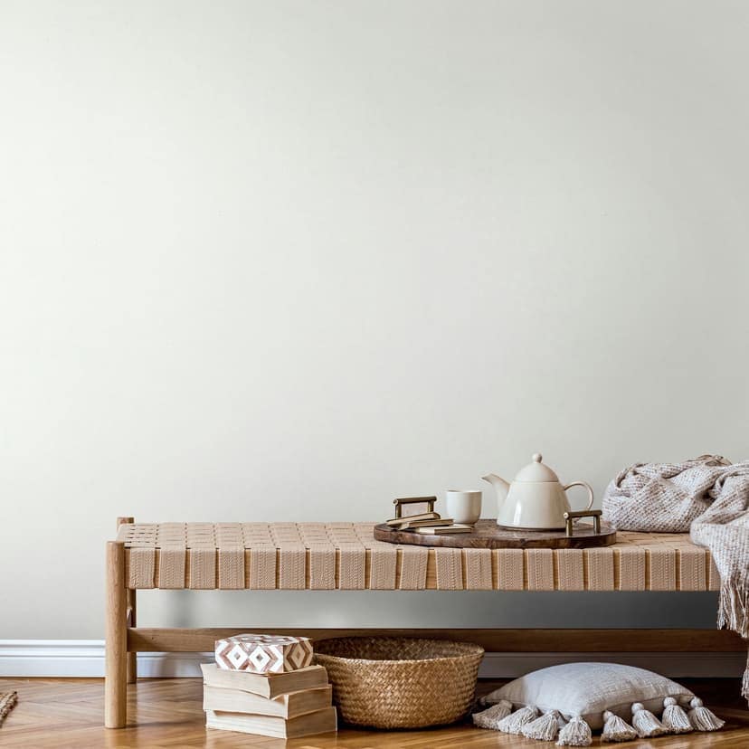 Icke-vävd tapet texturerad slät modern matt i beige