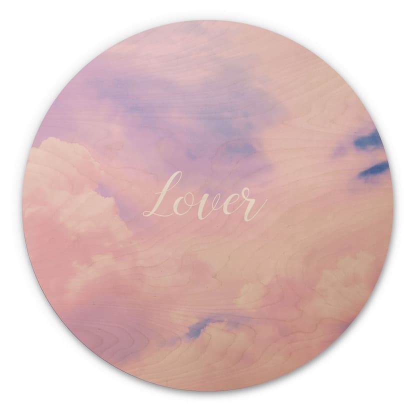 Trätavla Lover - inspirerad av Taylor Swift - Rund