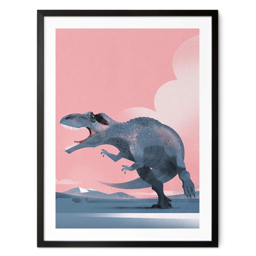 Poster Dinosaurie Giganotosaurus - Barnposter - Brun