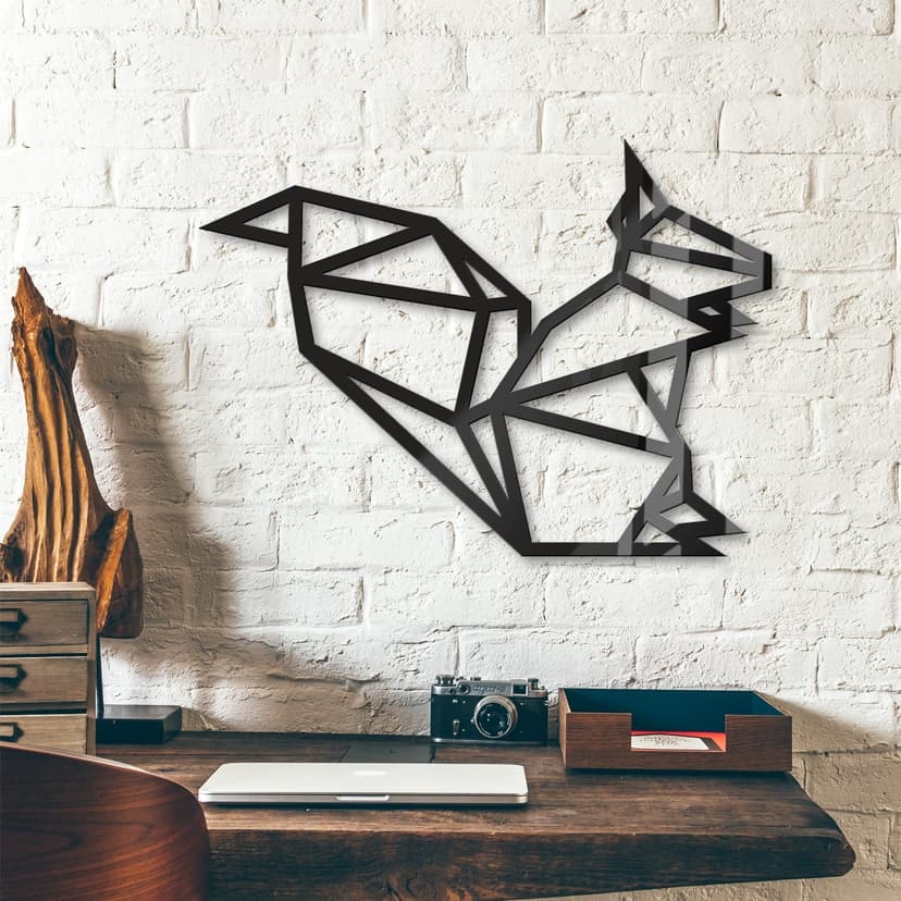 Akryl dekoration Origami ekorre