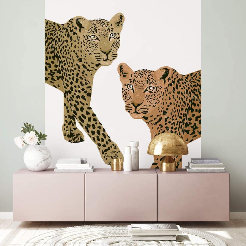 Goed Blauw - Fototapet med leoparder