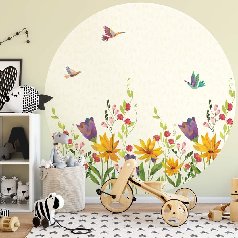 Blanz - Blossom poesi - Rund Fototapet - non-woven tapet/självhäftande non-woven tapet