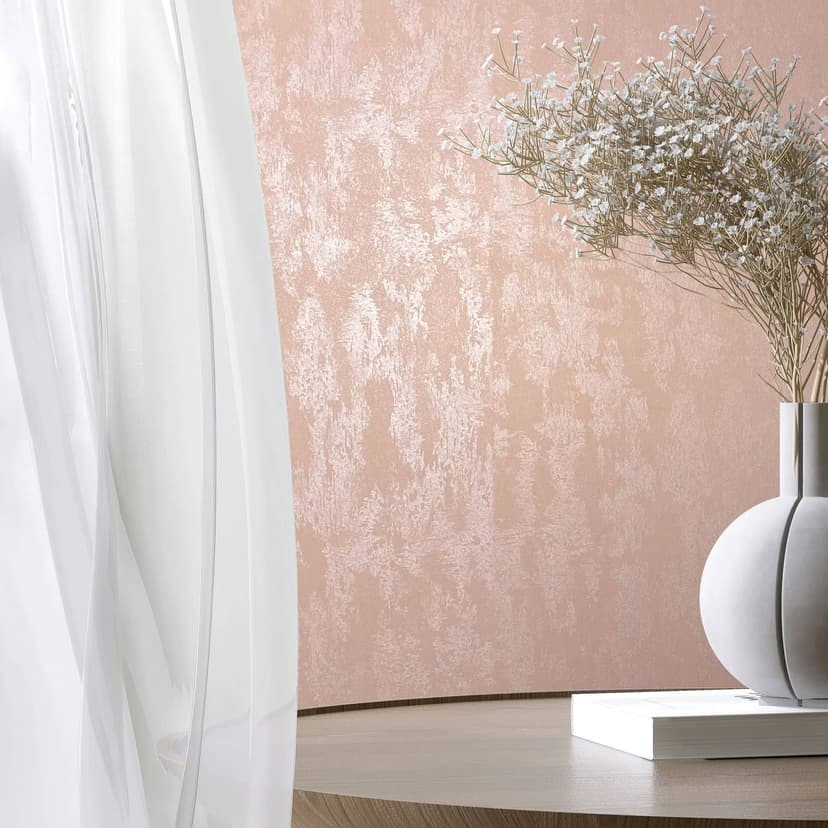 Non-woven tapet med skimrande glans orange slät