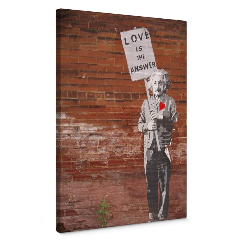 Canvasbild Banksy - Kärlek är svaret