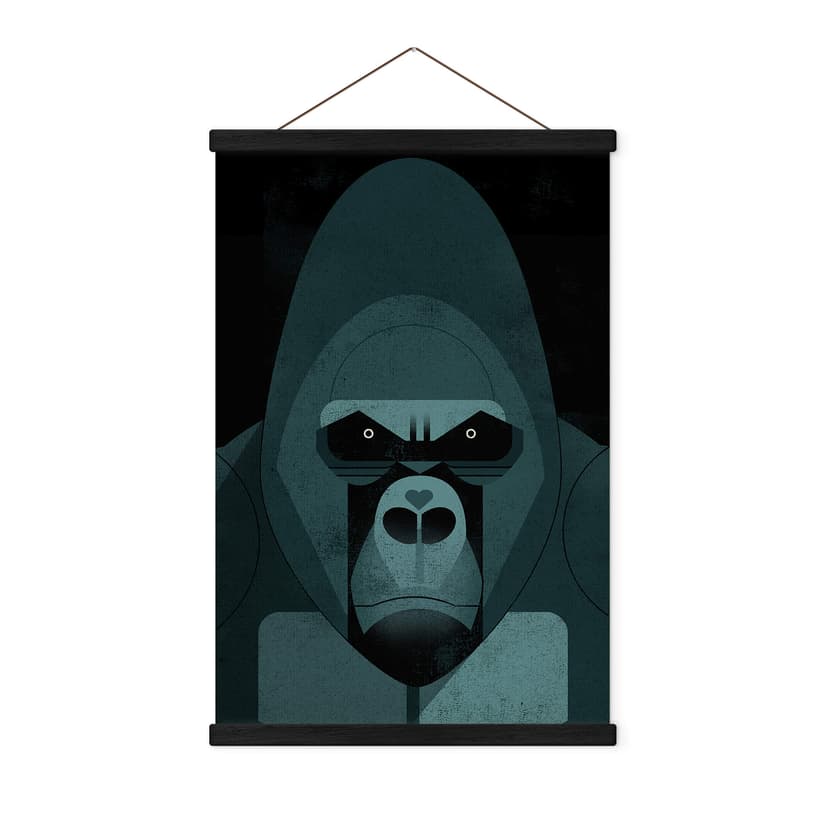 Gorilla Textil poster - Brun