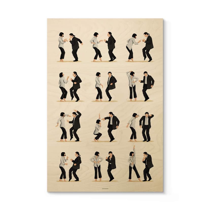 Träposter Tohmé - Kultdans från Pulp Fiction