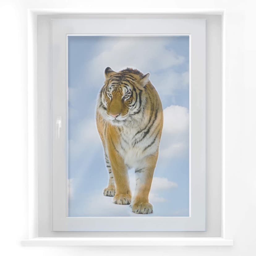 Real Tiger fönstermålning