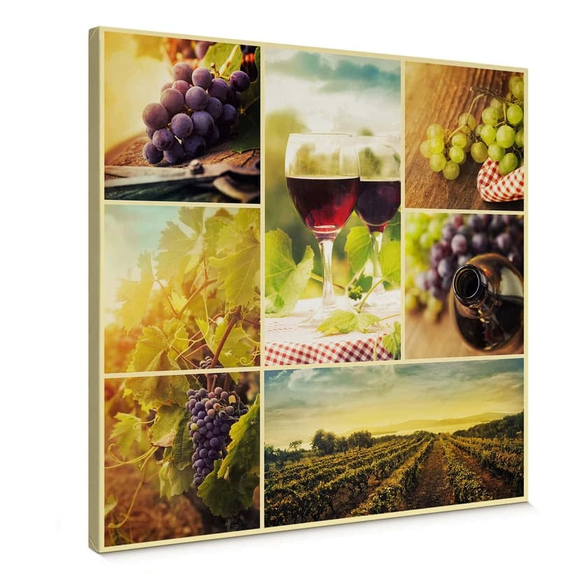 Canvastavla vincollage - fyrkantig