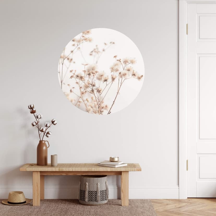 Wallsticker i pastellfärger - rund