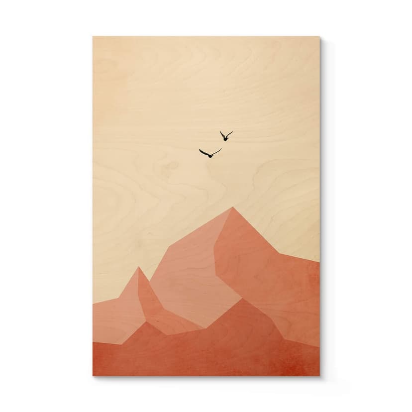 Kubistika Träposter i trä - Zugspitze