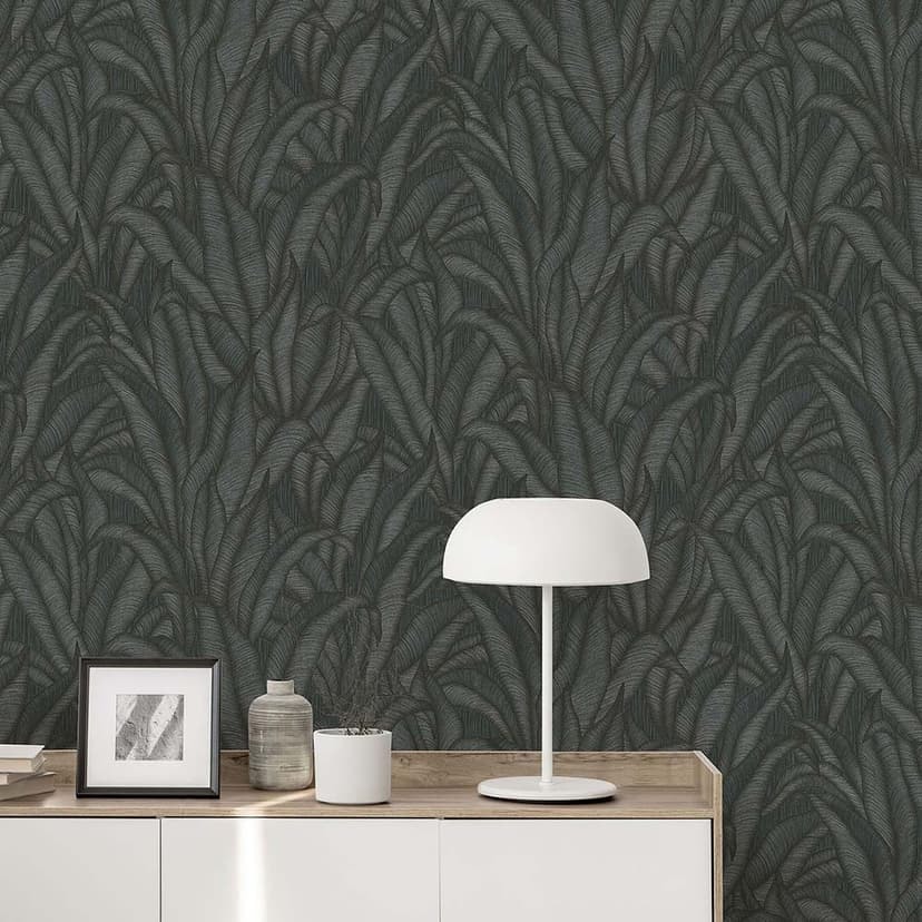 Tapet med vinstockar, tapet med blad Fashion for Walls 4 av Guido Maria Kretschmer svart
