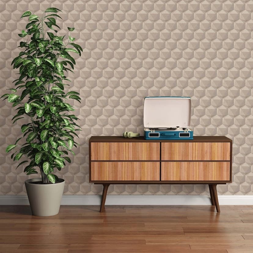 3d design beige tapet - modernt vardagsrum non-woven tapet