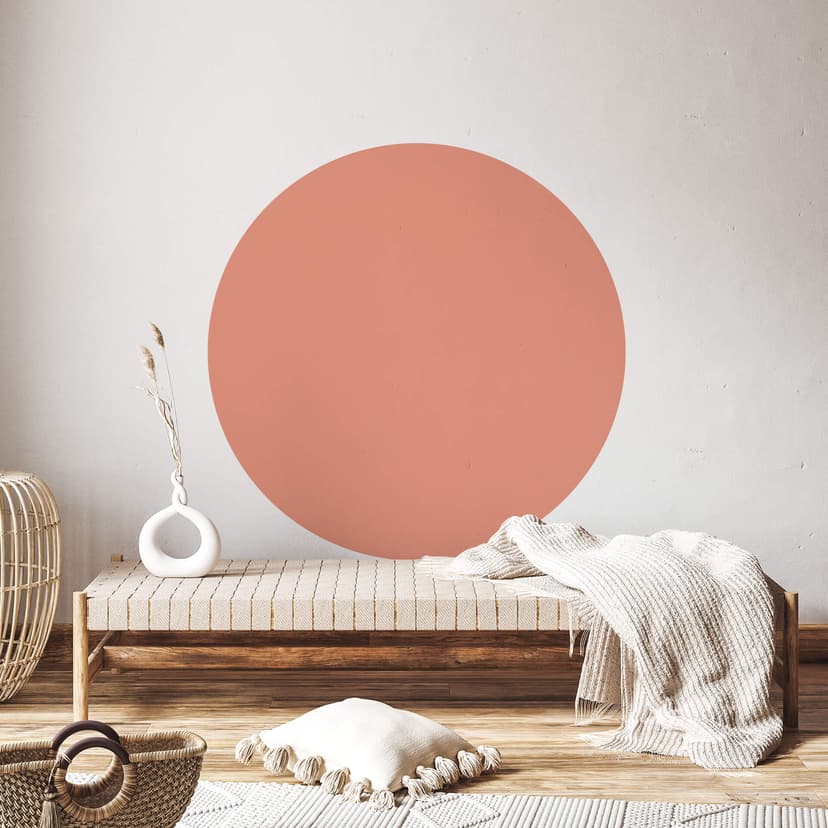 Wallsticker cirkel korall - rund