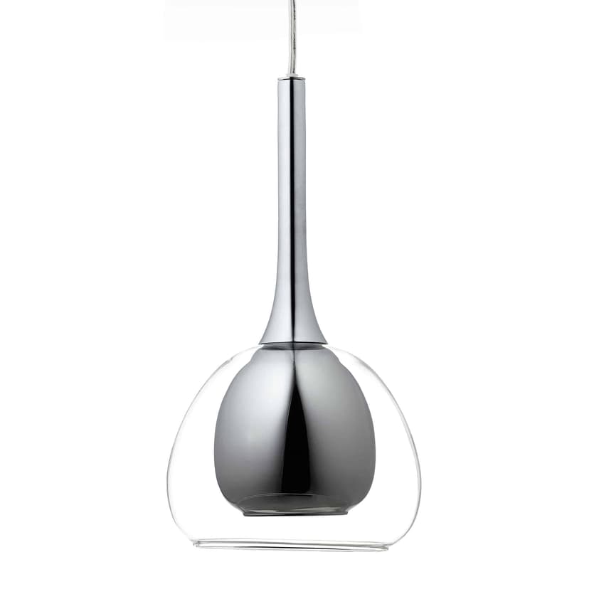 Pendelleuchte Iris 3 Metallic, 40W, 120 x 66 cm, Glas Pendelleuchte