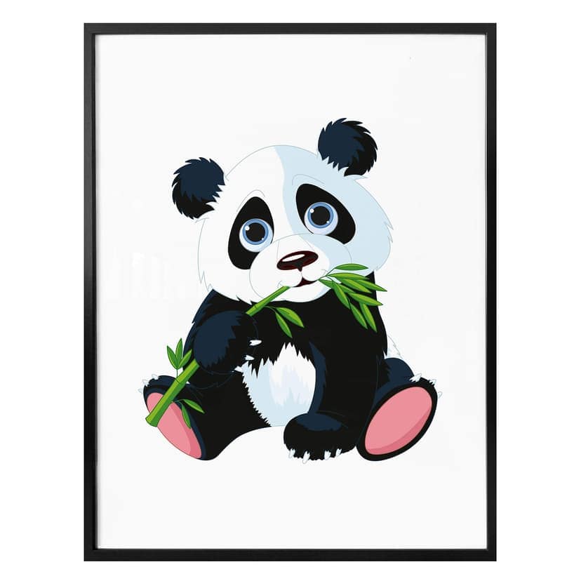 Poster med snacksande panda