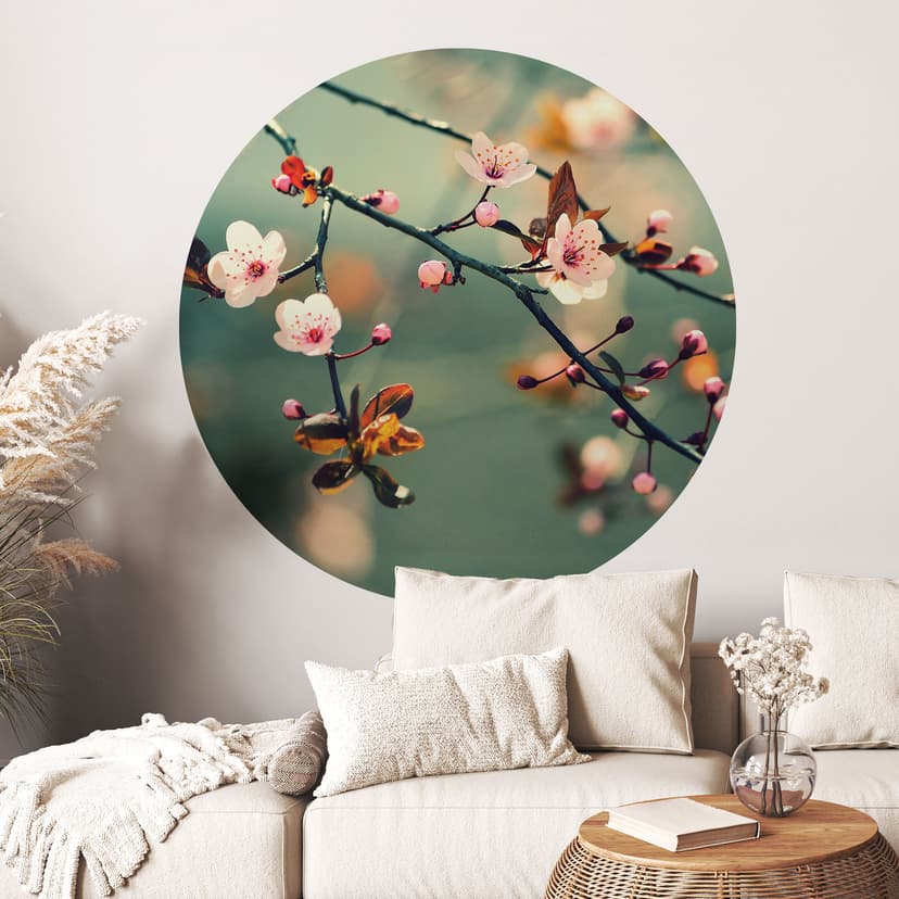 Våruppvaknande Wallsticker - Rund