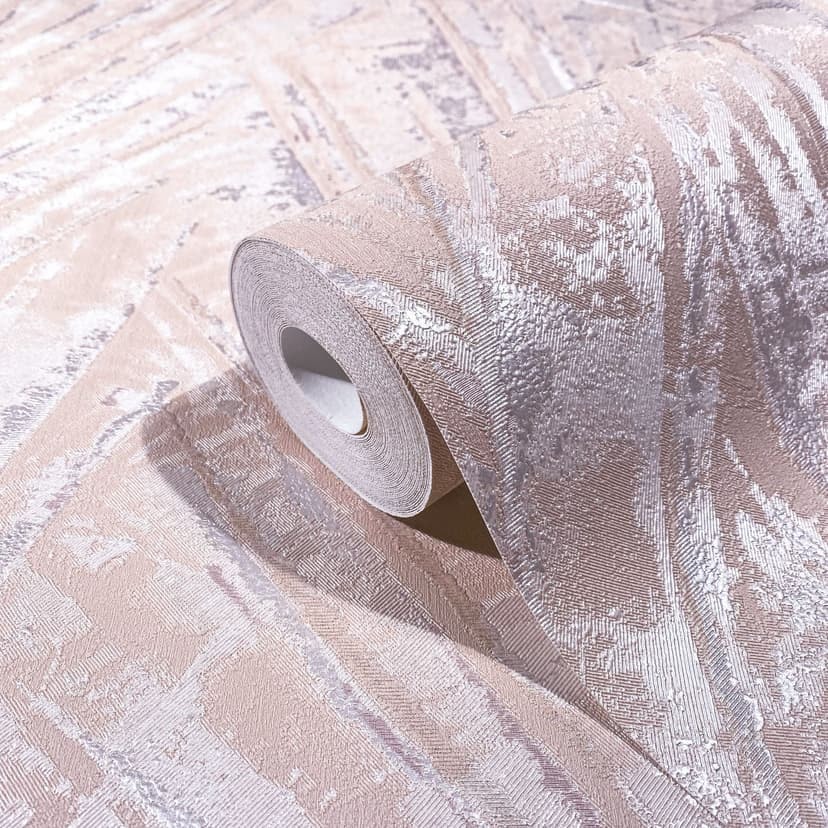 Non-woven tapet med glans och fläkt utseende beige, röd textur