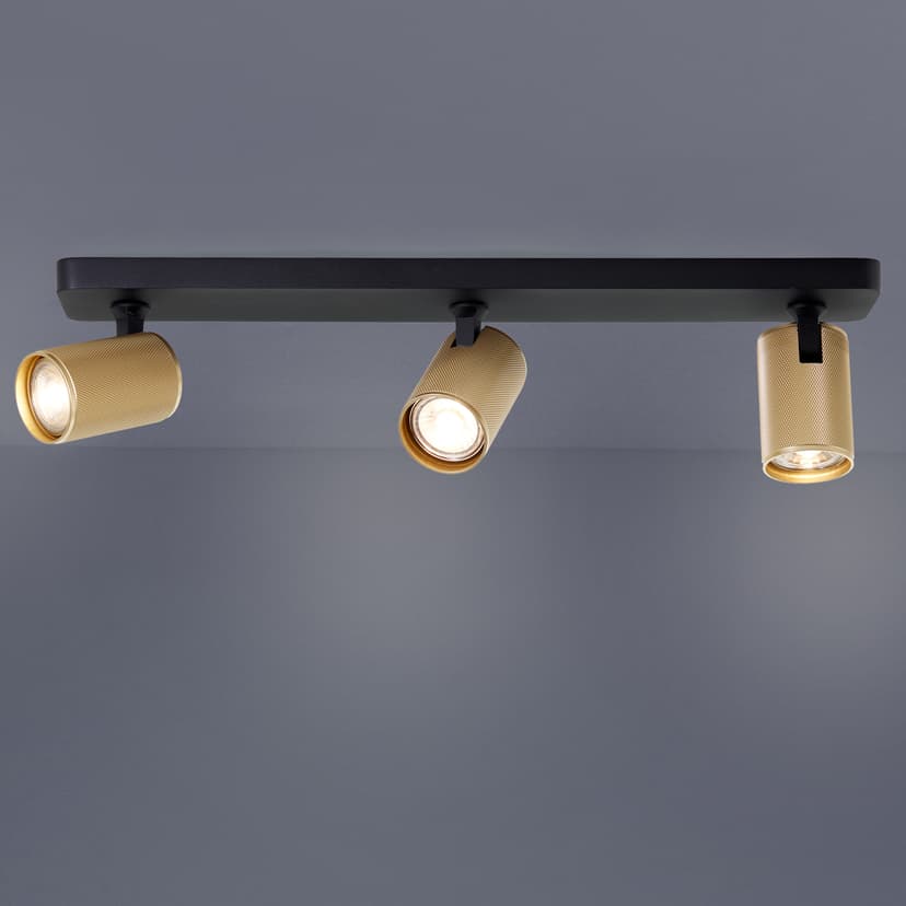 Spotbalken Leonardo 4 Gold, 105W, 12,1 x 53 cm, Metall Deckenstrahler