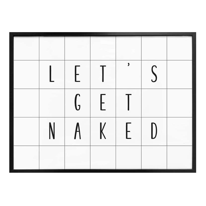 Poster med rutnät - Let's get naked