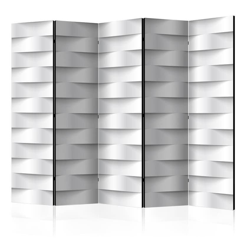 Paravent Raumteiler -  Weiße Illusion , 5-teilig - 225x172 cm