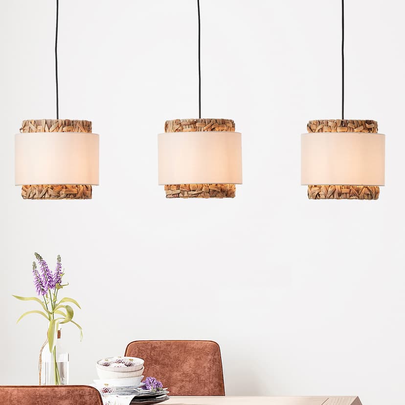 Pendelleuchte Till 9 Braun, 60W, 120 x 110 cm, Textil Lampe