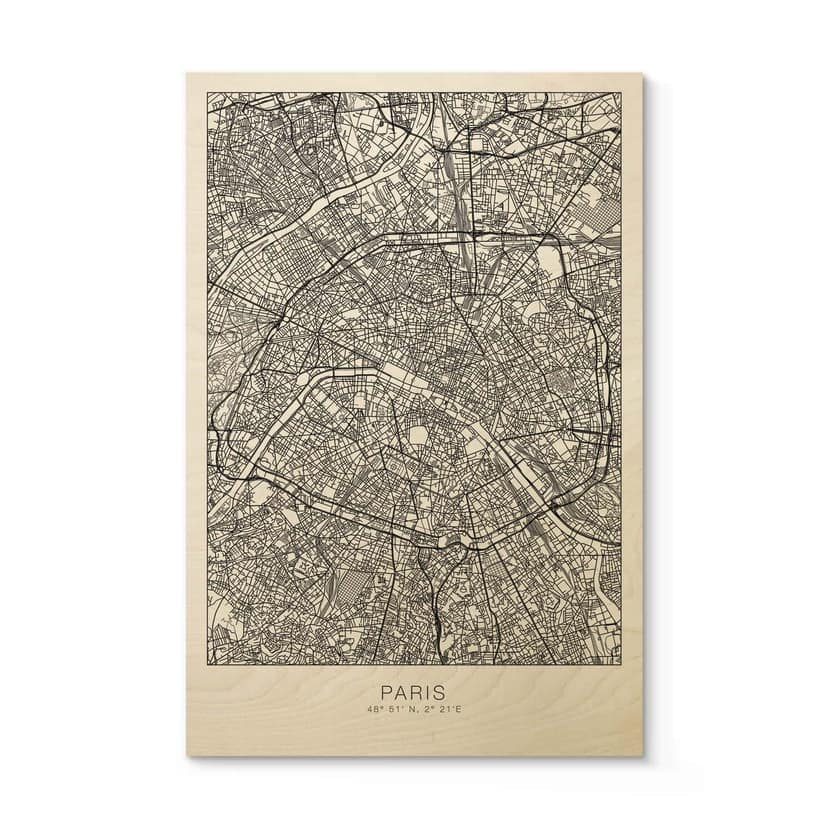Träposter stadskarta Paris