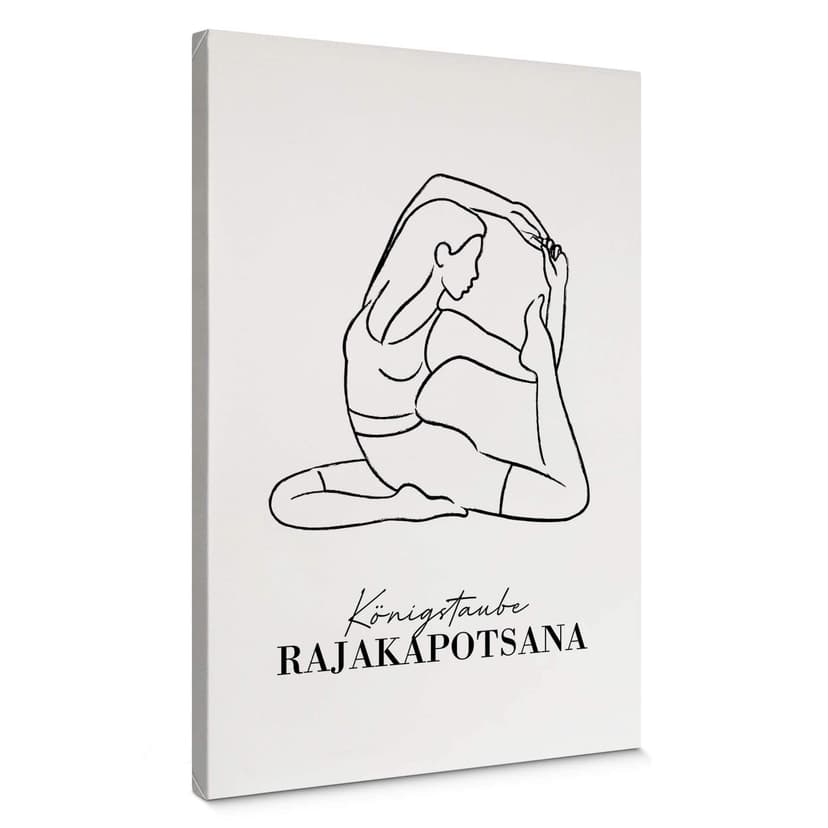 Canvastavla Yoga - Kungsduva - Linjekonst