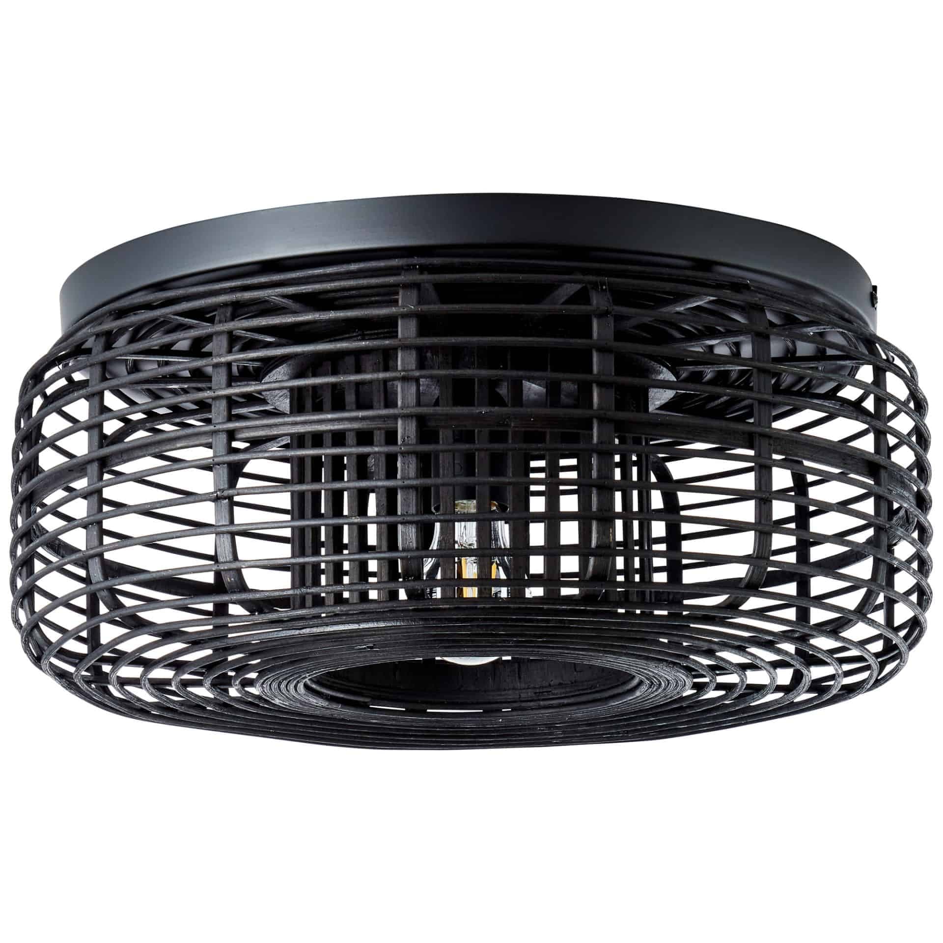 Deckenleuchte Elma 4 Braun, 40W, 19,5 x 45 cm, Bambus Innenleuchte