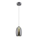 Pendelleuchte Linn 1 Grau, 5W, 128 x 11,5 cm, Glas Pendellampe