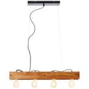 Pendelleuchte Daniel 3 Braun, 42W, 150 x 75 cm, Holz Pendelleuchte